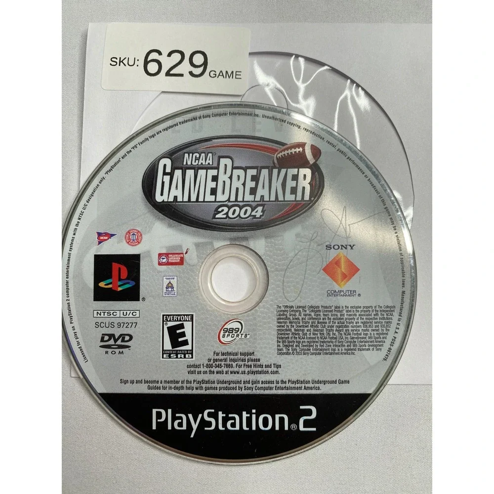NCAA GameBreaker 2004 Sony PlayStation 2